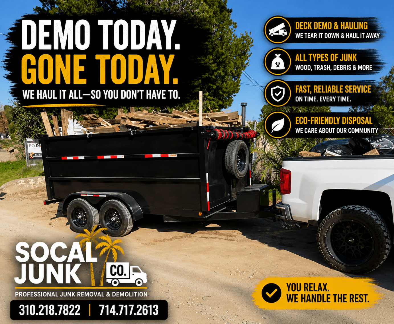 Deck Demo Hauling